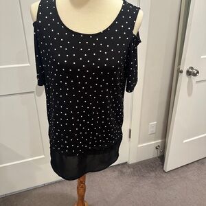 Cynthia Rowley Black and White Polka Dot Blouse
